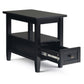 Warm Shaker Solid Wood 14 Inch Wide Transitional Narrow Side Table
