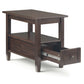 Warm Shaker Solid Wood Transitional Narrow Side Table