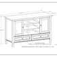 Warm Shaker 47 Inch Wide Solid Wood TV Stand in Russet