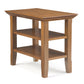 Acadian Solid Wood Narrow Side Table in Light Golden