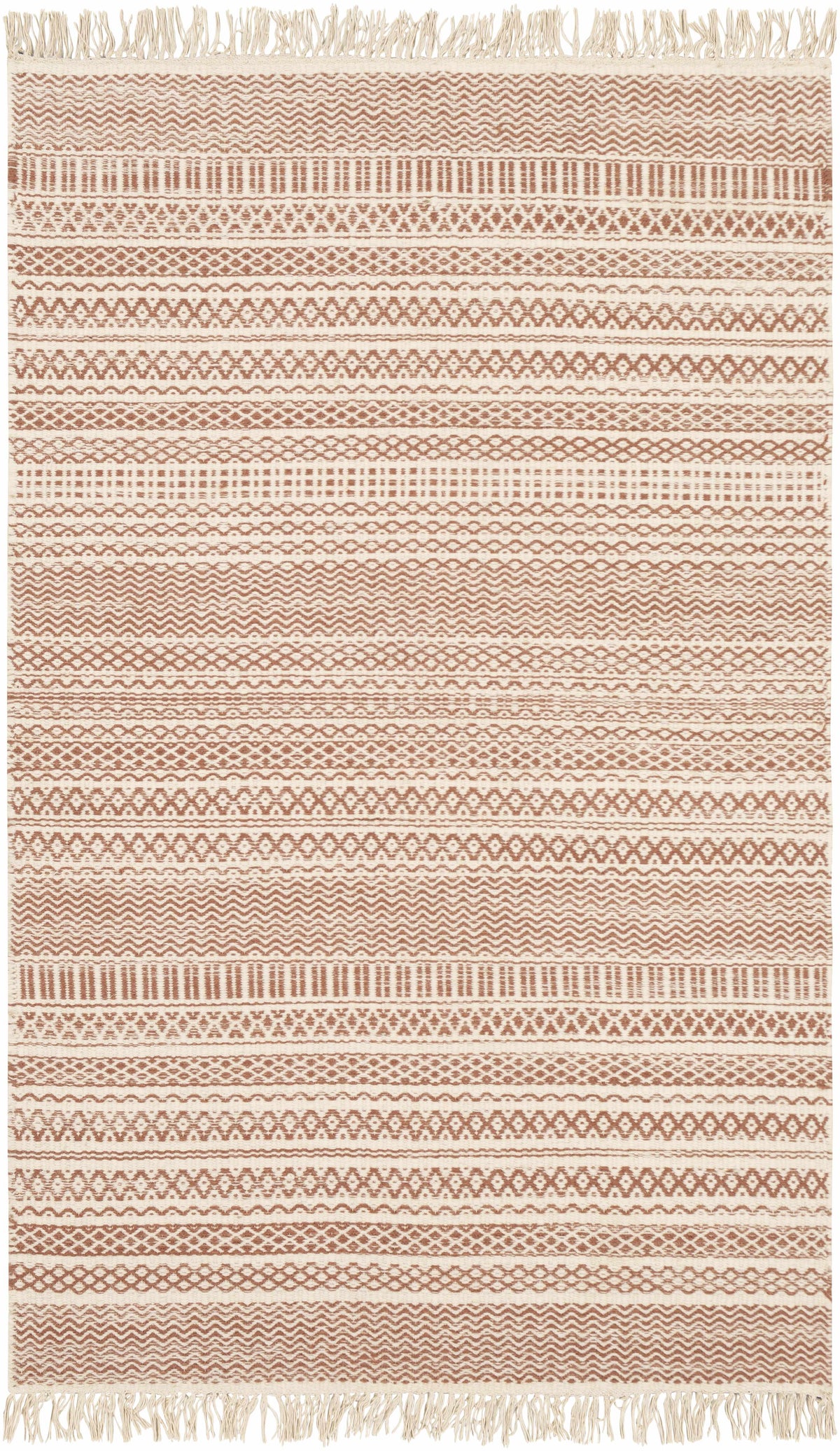 Kalinga Red/Cream Flatweave Wool Rug - Clearance