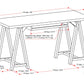 Sawhorse Desk - Dark Chestnut