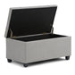 Sienna 33 Inch Wide Storage Ottoman Bench in Dove