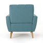 Mid Century Fabric Channel Stitch Club Chair