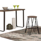 Simeon - 24" Metal Counter Height Stool with Wood Seat - Cocoa