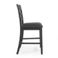 Farmhouse Upholstered Wood Counter Stools (Set of 2)