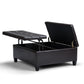 Harrison 36 Inch Wide Coffee Table Storage Ottoman in Tanners