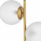 Mustard Modern Table Lamp with glass details for bedside or console tables