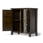 Burlington 30 Inch Wide Solid Wood Low Storage Cabinet in Mahogany