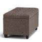 Sienna 33-Inch Wide Storage Ottoman Bench in Fawn