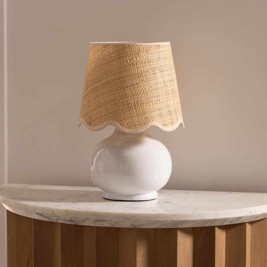 White Ceramic Table Lamp Modern