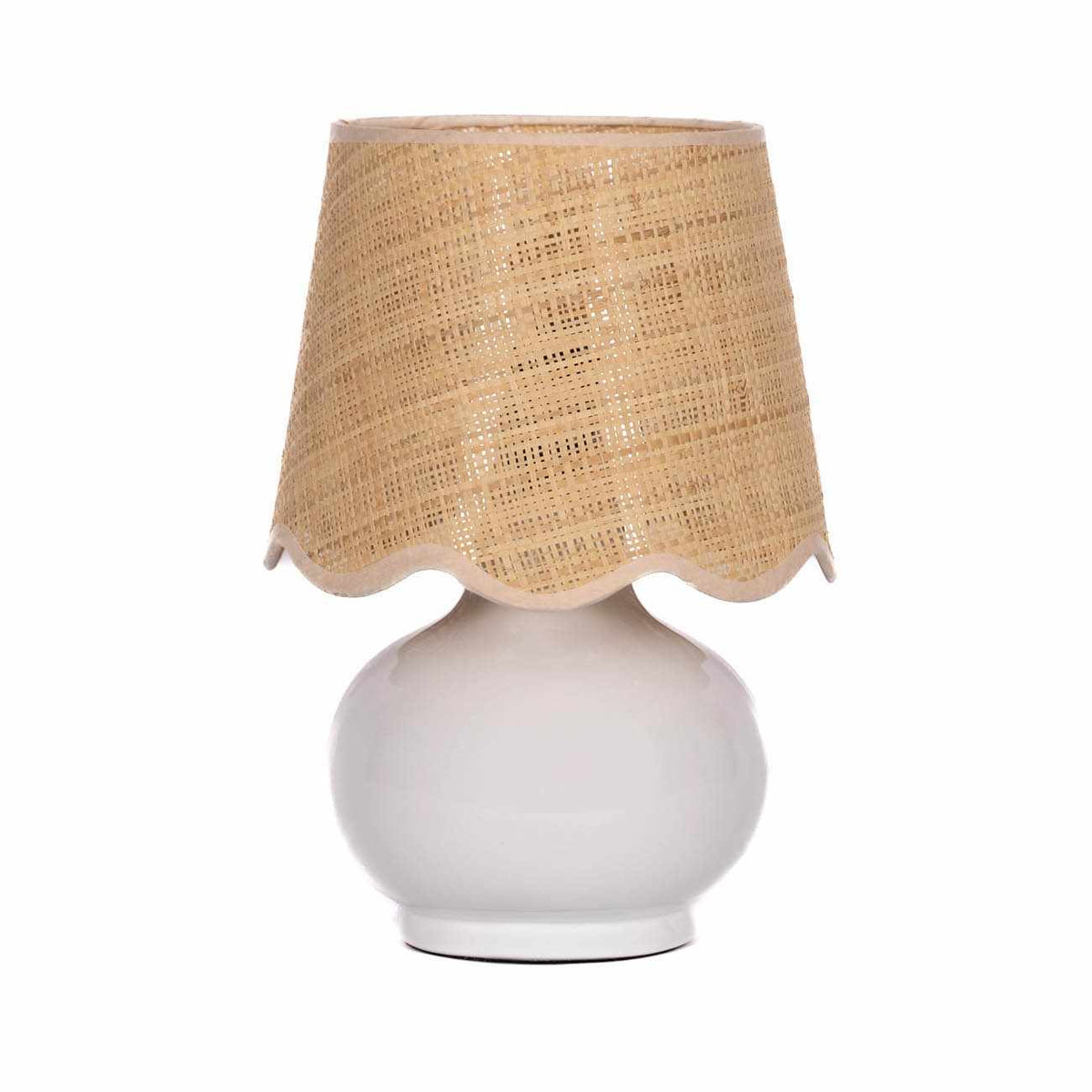 Logale white ceramic table lamp in the merchant photograph