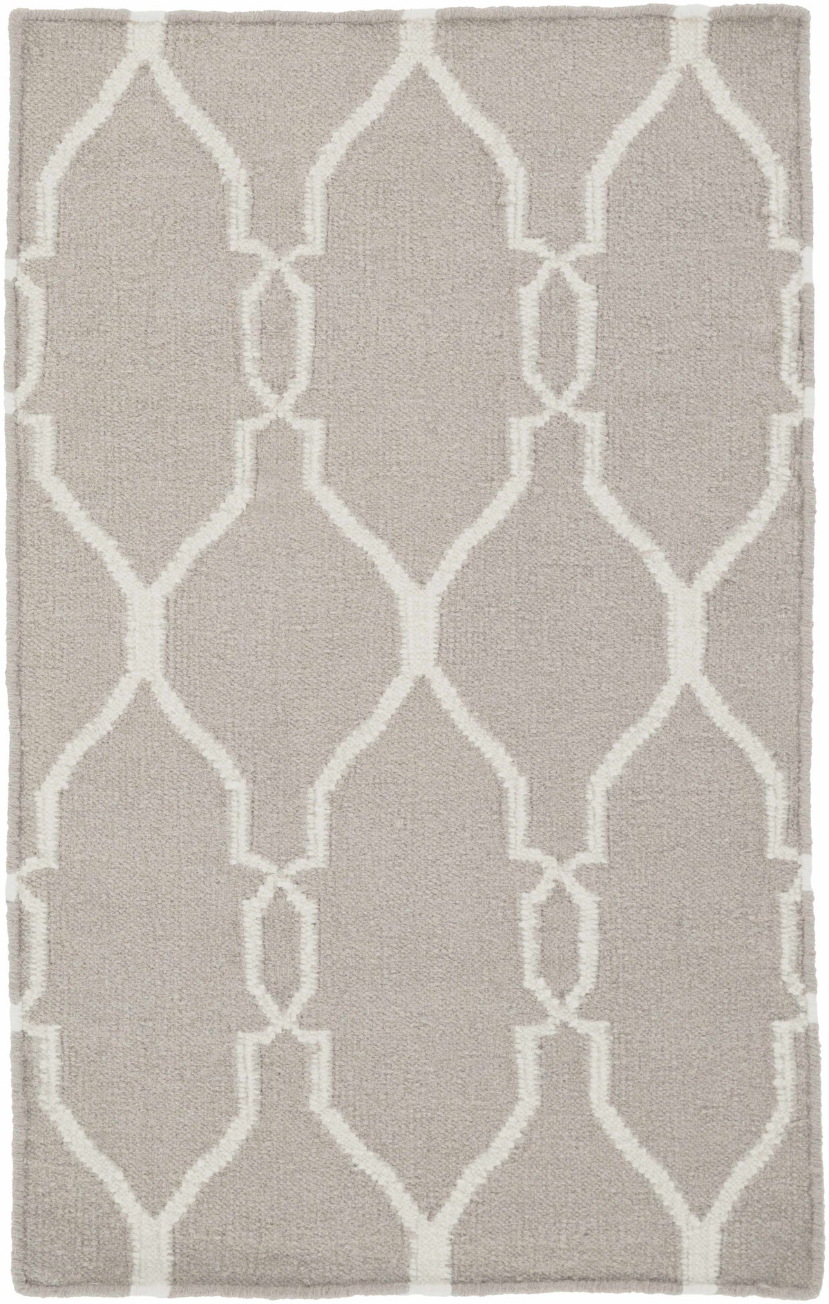 Lamy Beige Trellis Wool Rug - Clearance