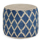 Edgeley 18 Inch Wide Round Pouf in Classic