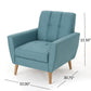 Mid Century Fabric Channel Stitch Club Chair