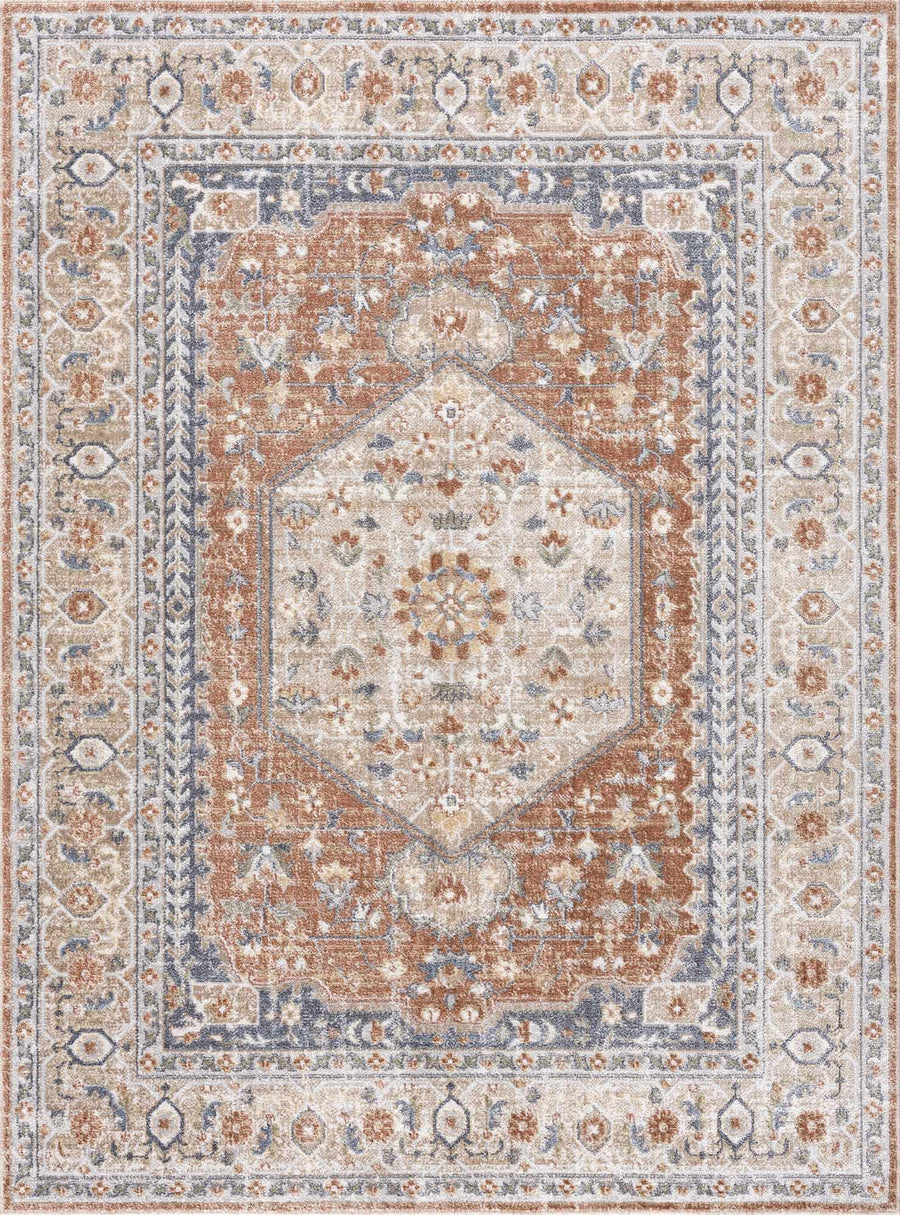 Gael Rust Boutique Washable Rug