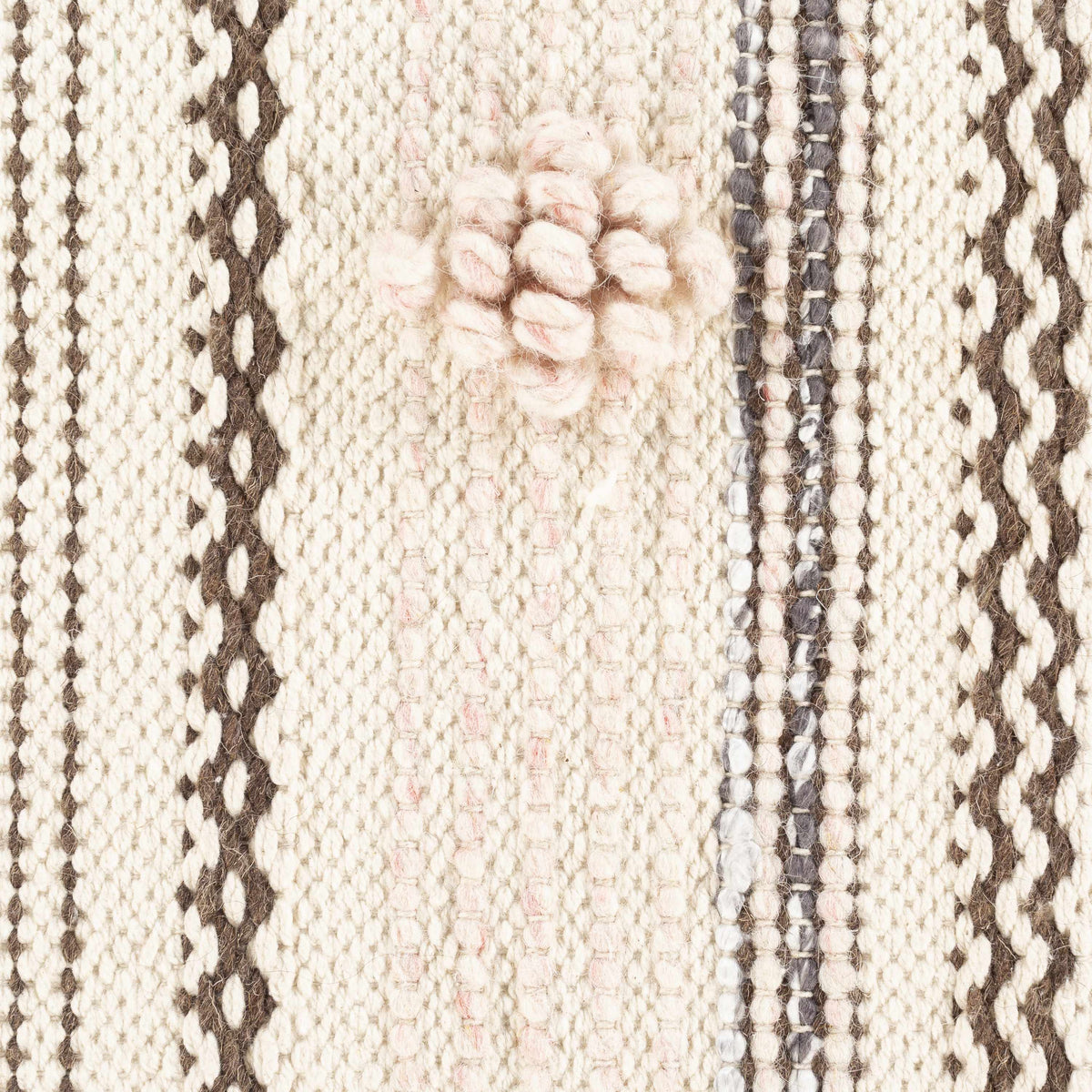 Lenorah Pink&White Textured Throw Pillow - Clearance