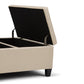 Harrison 36 Inch Wide Coffee Table Storage Ottoman in Satin
