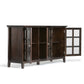 Acadian 62 Inch Wide Solid Wood Storage Cabinet in Brunette