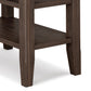 Acadian Solid Wood Narrow Side Table in Farmhouse