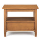 Warm Shaker Solid Wood 14 Inch Wide Side Table in Light Golden