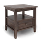 Warm Shaker Solid Wood 20 Inch Wide Transitional End Table
