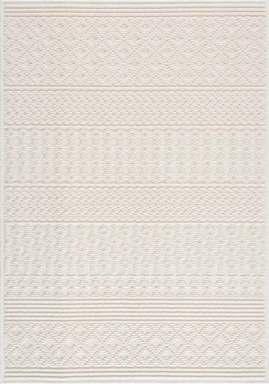 Drago White Washable Area Rug