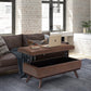Owen 42 Inch Wide Lift Top Large Coffee Table Storage Ottoman