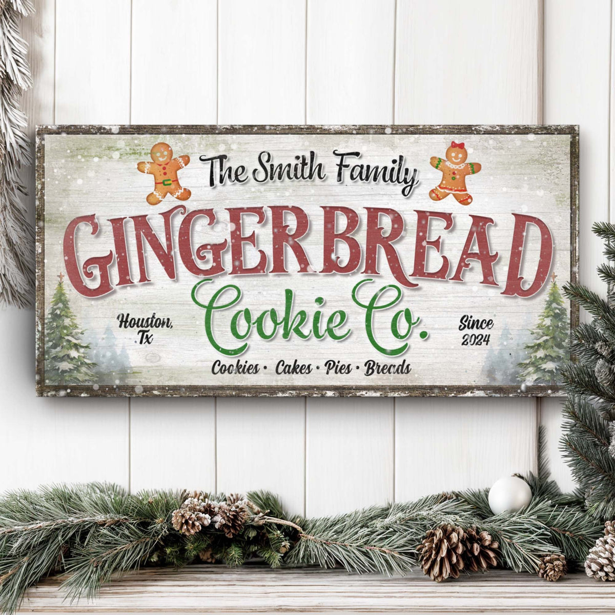 Family Gingerbread Bakery Christmas Sign III - view 2