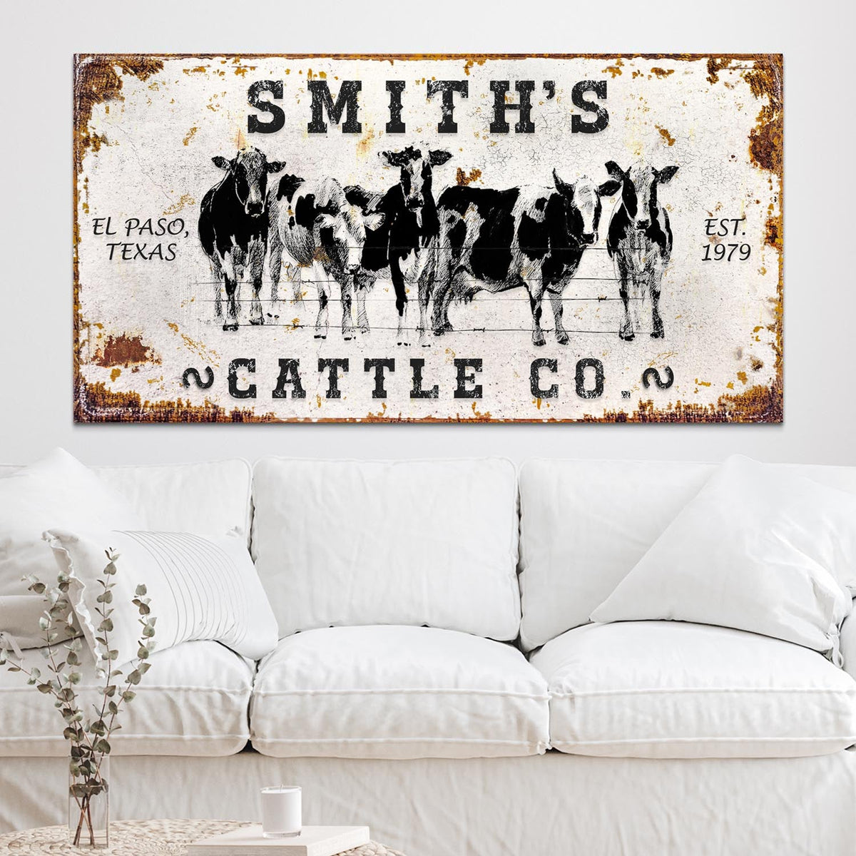 Personalized Cattle Sign II