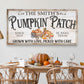 Personalized Pumpkin Patch Sign VII