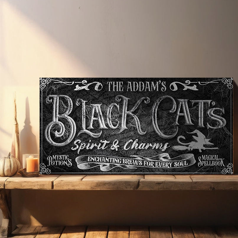 Black Cat’s Spirits & Charms Bar Halloween Sign II - view 3