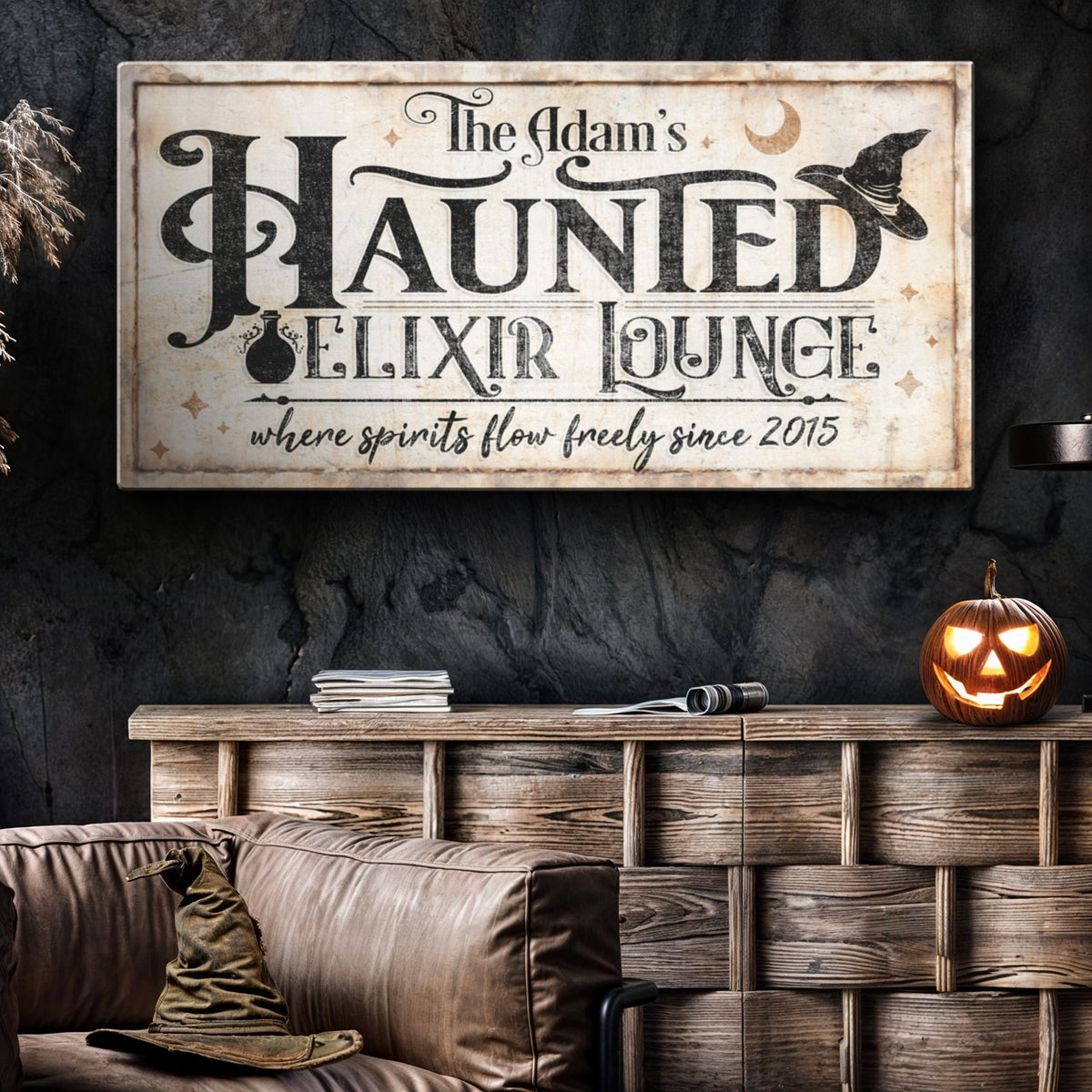 The Haunted Elixir Lounge Halloween Sign II - view 3