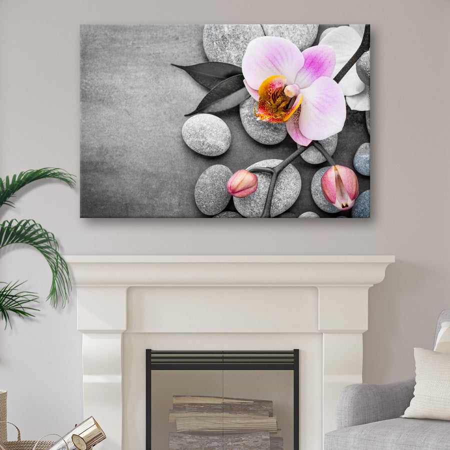 Fresh White Orchid Flower Canvas Wall Art