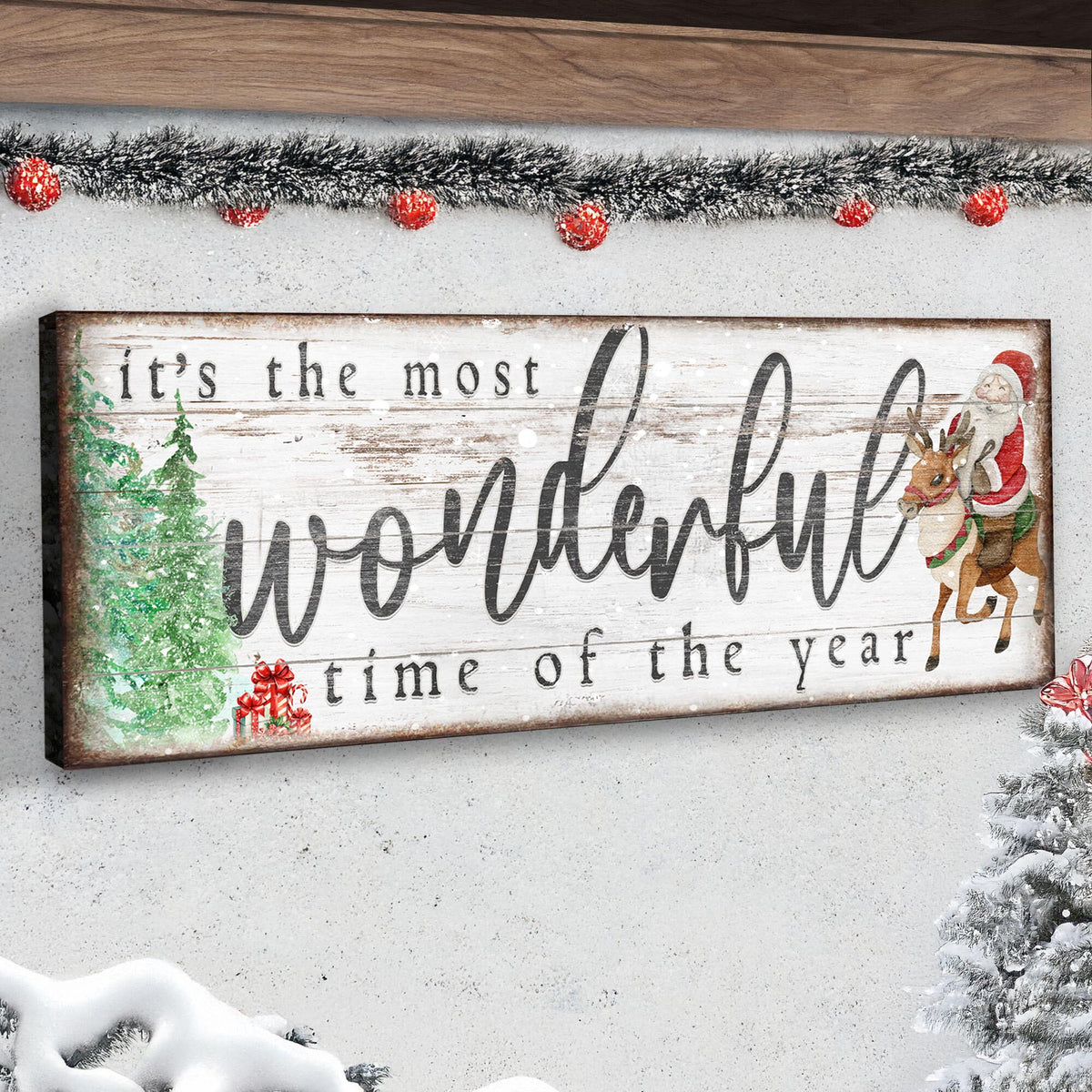 It's The Most Wonderful Time Of The Year Christmas Sign II - view 3