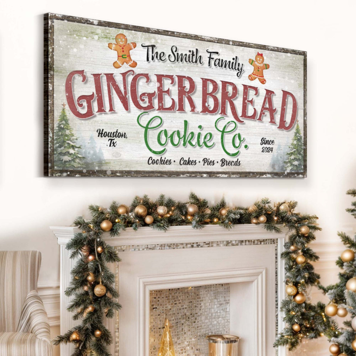 Family Gingerbread Bakery Christmas Sign III - view 3