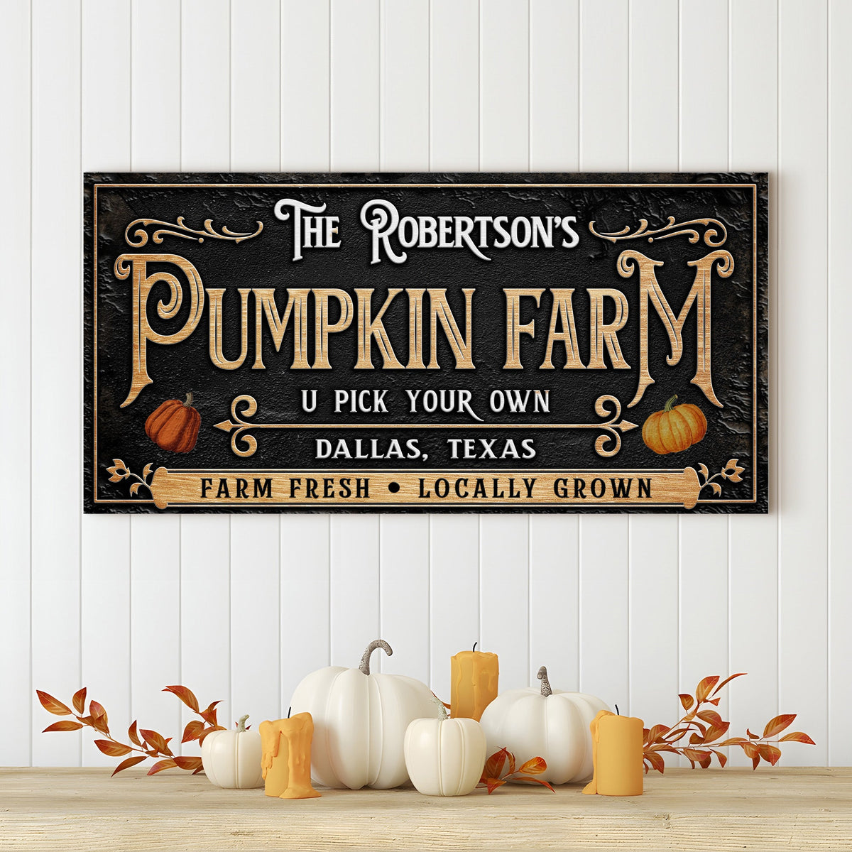 Personalized Pumpkin Farm Halloween Sign - view 2