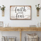 Faith Over Fear Faith Sign