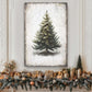 Vintage Pine Tree Christmas Wall Art - view 2