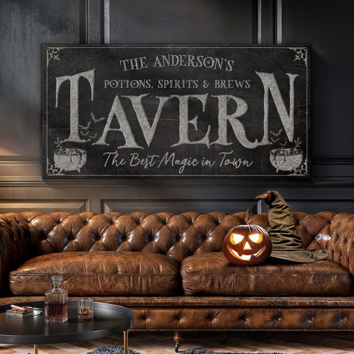Potions, Spirits & Brews Tavern Halloween Sign - view 3