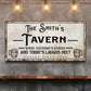Tavern Where Yesterday's Stories and Today's Laughs Meet Sign