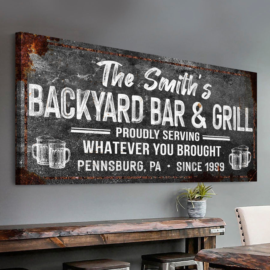 Backyard Bar & Grill Sign XXIII
