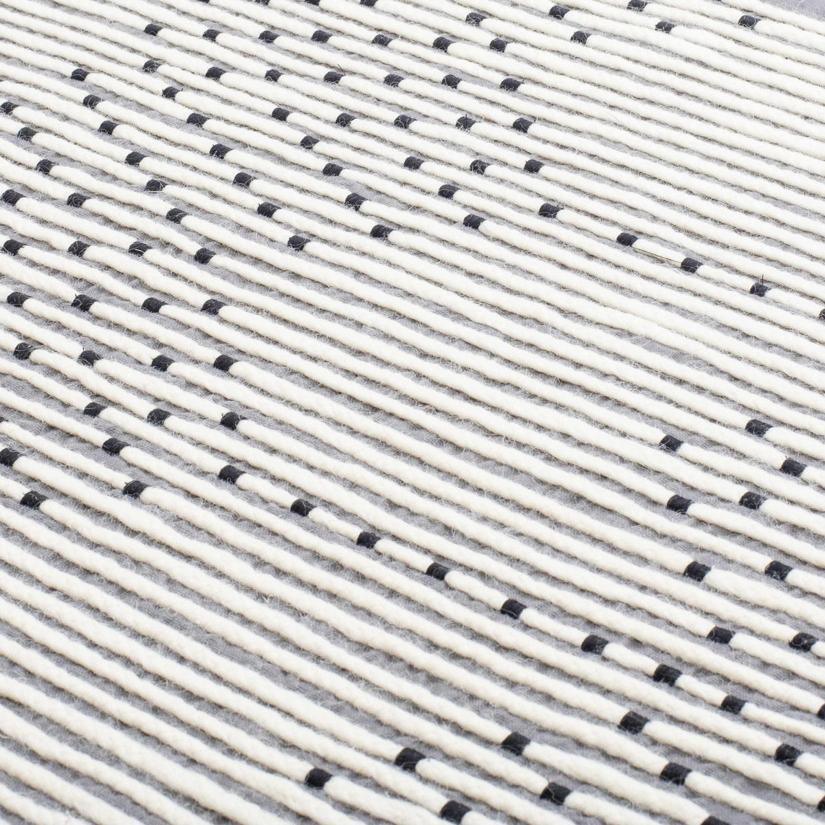 Mansura Gray and White Patterned Wall Hanging