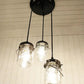 Vintage Pint Mason Jar Chandelier Pendant Trio