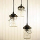 Vintage Pint Mason Jar Chandelier Pendant Trio