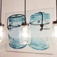 Mason Jar Track Lighting PENDANT Trio