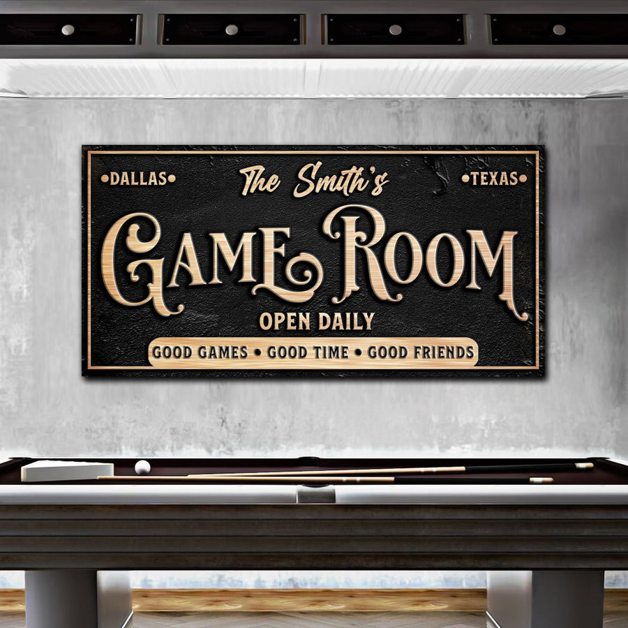 Personalized Game Room Sign