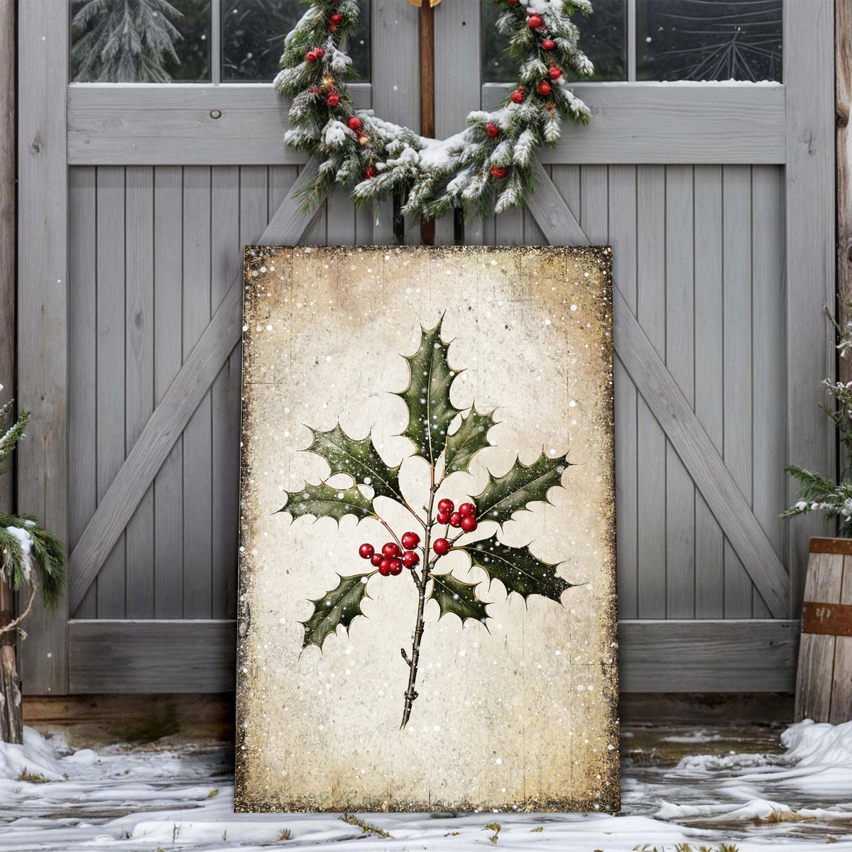 Christmas Holly Wall Art II - view 3