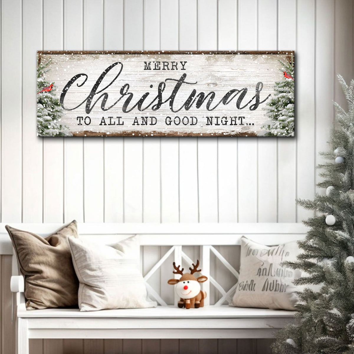 Merry Christmas To All And Goodnight Sign - view 2