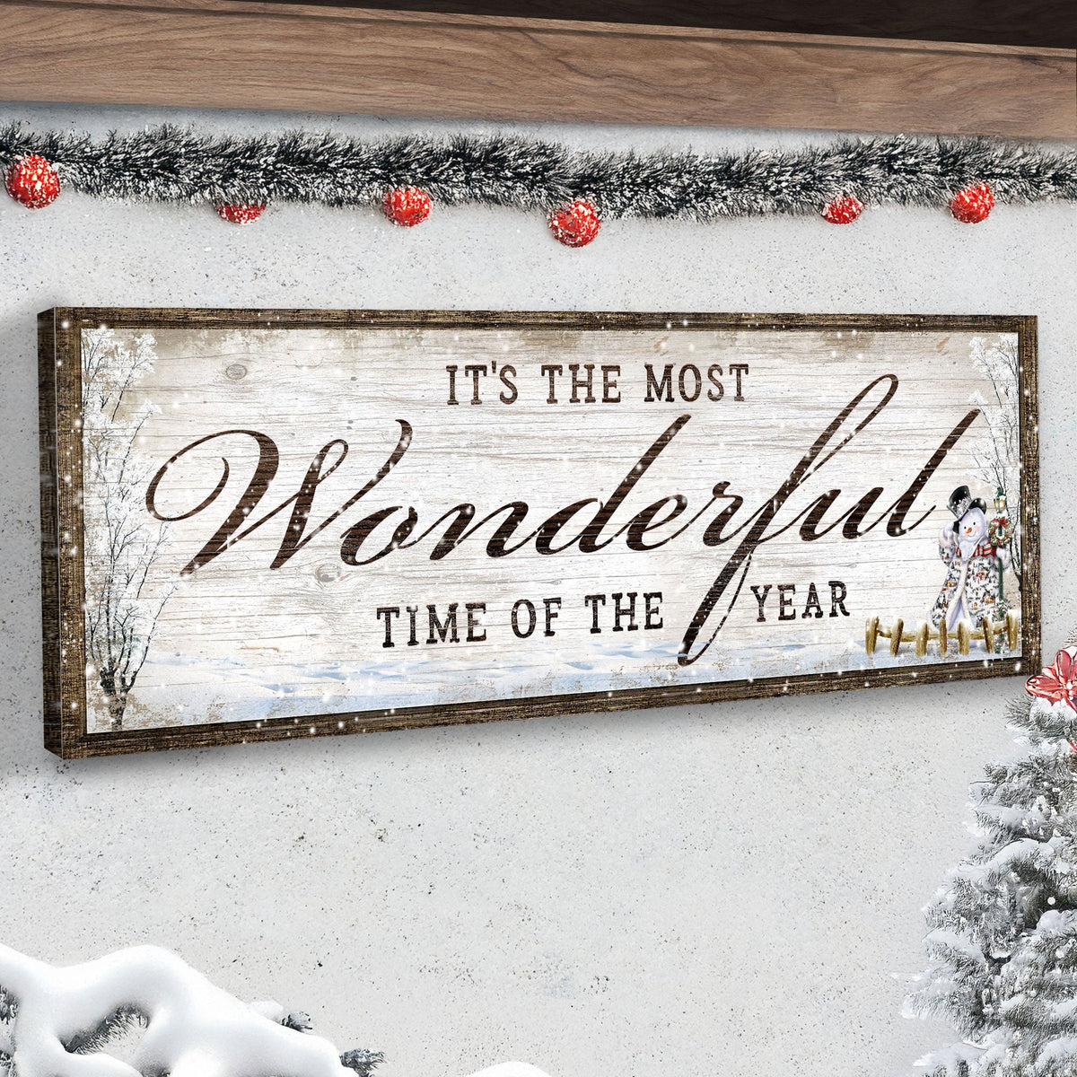 It's The Most Wonderful Time Of The Year Christmas Sign - view 3